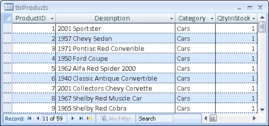 Different line styles and row colors for the datasheet